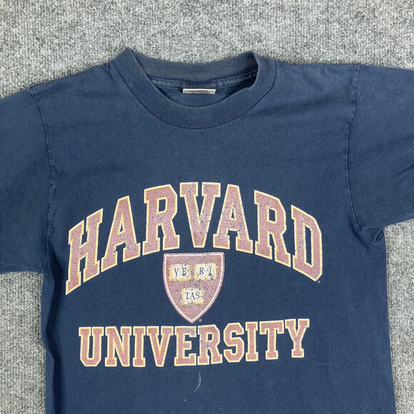 Harvard University T-Shirt Mens Size S Navy Blue Collegiate Logo Graphic - Picture 1 of 8